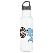Dolfine in Darts met Dartboard Waterfles (Voorkant)
