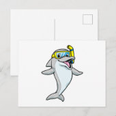Dolfine in duiken met Snorkel Briefkaart (Voorkant / Achterkant)
