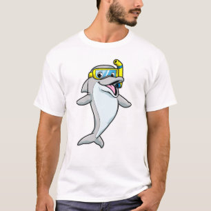 Dolfine in duiken met Snorkel T-shirt