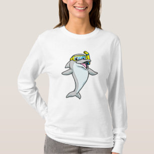 Dolfine in duiken met Snorkel T-shirt
