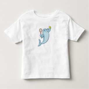 Dolfine in Tennis met Tennis racket Kinder Shirts