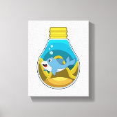 Dolfine in zwemmen in aquarium canvas afdruk (Voorkant)