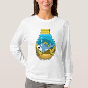 Dolfine in zwemmen in aquarium t-shirt