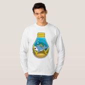Dolfine in zwemmen in aquarium t-shirt (Voorkant volledig)