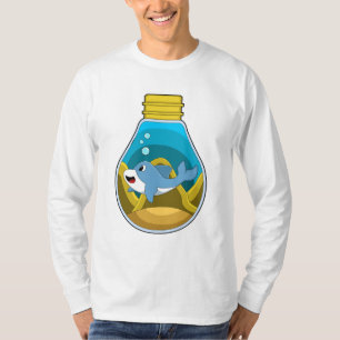 Dolfine in zwemmen in aquarium t-shirt