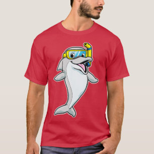 Dolfine in zwemmen met Snorkel T-shirt