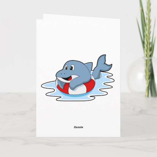 Dolfine in zwemmen met Swim ring.PNG Kaart (Achterkant)