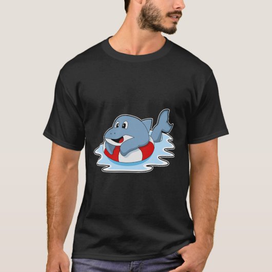 Dolfine in zwemmen met Swim ring.PNG T-shirt (Voorkant)