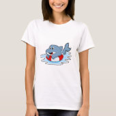 Dolfine in zwemmen met Swim ring.PNG T-shirt (Voorkant)
