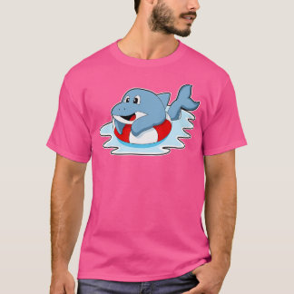 Dolfine in zwemmen met Swim-ring T-shirt
