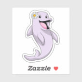 Dolfine met Daisy Flower Sticker (Vel)