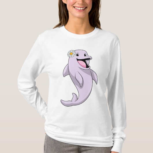 Dolfine met Daisy Flower T-shirt (Voorkant)