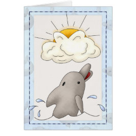 Dolfine met Sun/Clouds Animal Wenskaart