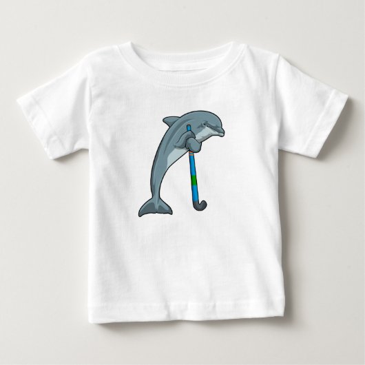 Dolfine op Hockey met Hockey-stick (Voorkant)