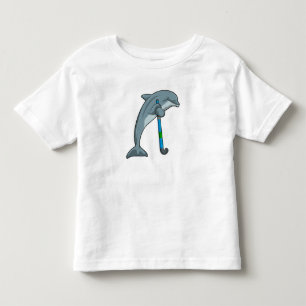 Dolfine op Hockey met Hockey-stick Kinder Shirts