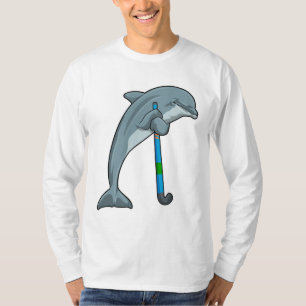 Dolfine op Hockey met Hockey-stick T-shirt