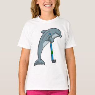 Dolfine op Hockey met Hockey-stick T-shirt