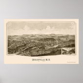 Dolgeville, NY Panoramic Map - 1890 Poster (Voorkant)