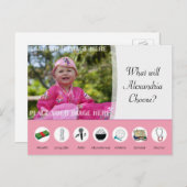 Doljabi Doljanchi Dol Koreaanse eerste verjaardag Briefkaart (Voorkant / Achterkant)