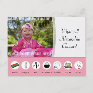 Doljabi Doljanchi Dol Koreaanse eerste verjaardag Briefkaart