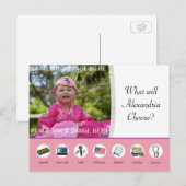 Doljabi Doljanchi Dol Koreaanse eerste verjaardag Briefkaart (Voorkant / Achterkant)