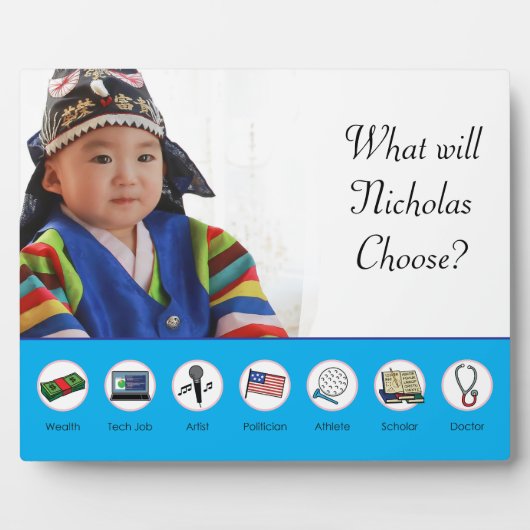 Doljabi Doljanchi Dol Koreaanse eerste verjaardag Fotoplaat (Voorkant)