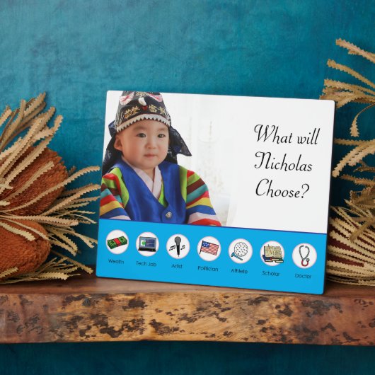 Doljabi Doljanchi Dol Koreaanse eerste verjaardag Fotoplaat (Zijkant)