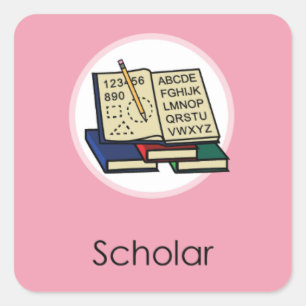 Doljabi Doljanchi Korei Eerste verjaardag Scholar Vierkante Sticker