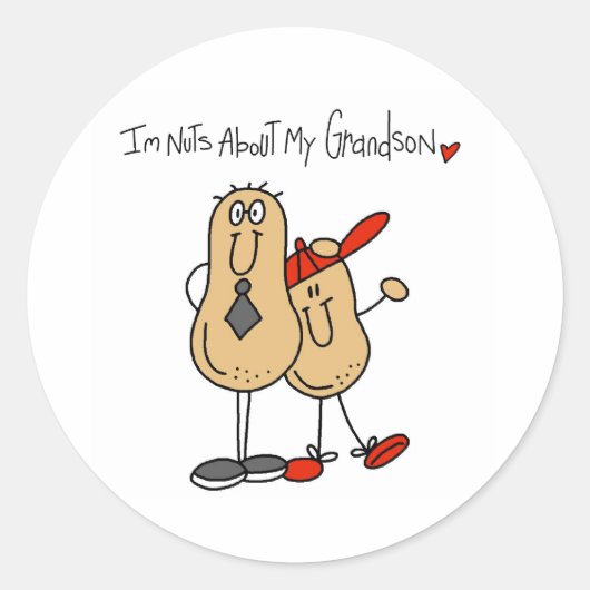 Dolk over mijn kleinzoon ronde sticker (Voorkant)