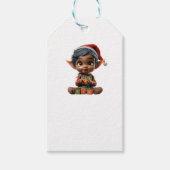 Doll Baby Christmas Elf Kraft Gift Labels Cadeaulabel (Voorkant)