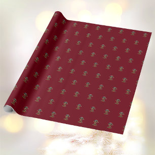 Doll Baby Christmas Elf Wrapping Paper Cadeaupapier