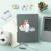 Doll, Bloemen, & Camera Sticker (iPad Cover)