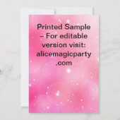 Doll Box Birthday Invitation - Barbie-Inspired Pin Kaart (Achterkant)