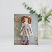  Doll Collectie Redhead Clarissa Feestdagenkaart (Staand voorkant)
