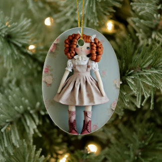  Doll Collectie Redhead Clarissa Keramisch Ornament