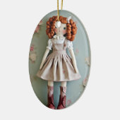 Doll Collectie Redhead Clarissa Keramisch Ornament (Links)