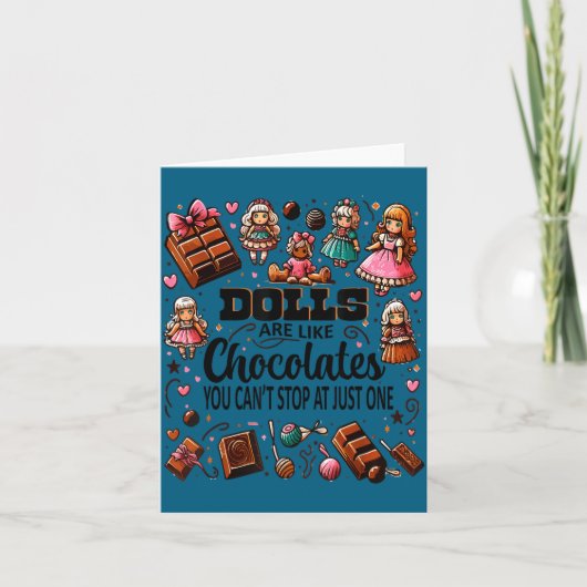 Doll Collector Delight Funny Quote Collecting Hobb Kaart (Voorkant)