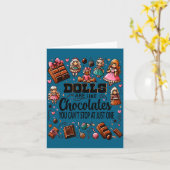 Doll Collector Delight Funny Quote Collecting Hobb Kaart (Gele Bloem)