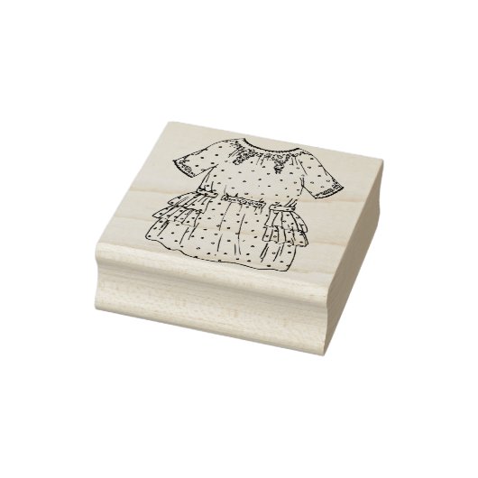 doll dress art stamp rubberstempel (Stempel)