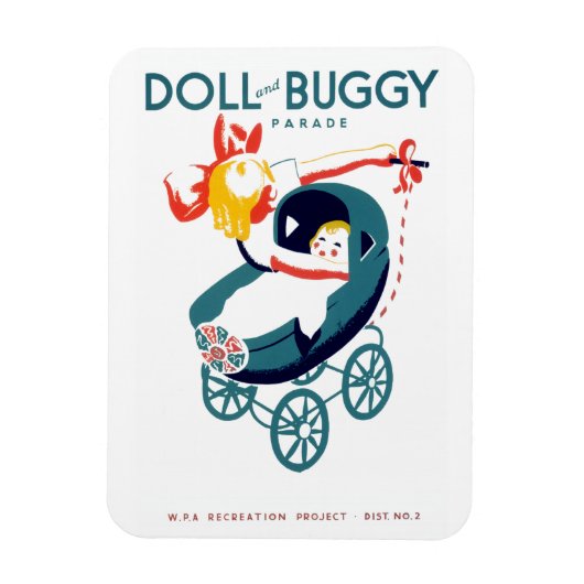 Doll en Buggy Parade Magneet (Verticaal)