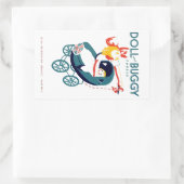 Doll en Buggy Parade Rechthoekige Sticker (Tas)