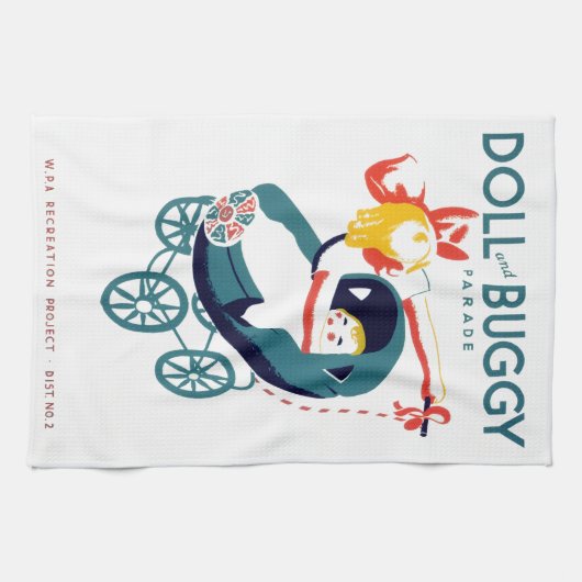 Doll en Buggy Parade Theedoek (Horizontaal)