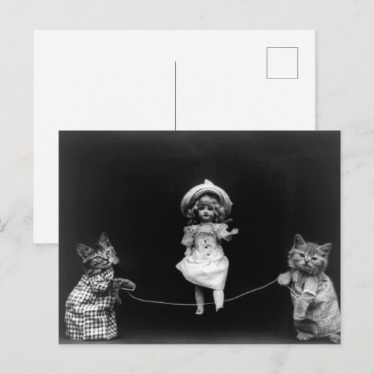 Doll en Kittens overslaan Briefkaart (Voorkant / Achterkant)