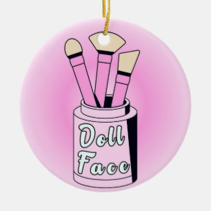 Doll Face - Canvas uit de jaren 40 Keramisch Ornament