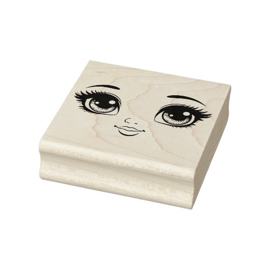  Doll Face Eyes Lips Originele Kunst Rubberstempel (Stempel)