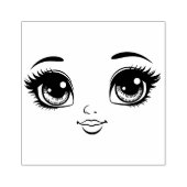 Doll Face Eyes Lips Originele Kunst Rubberstempel (Afrduk)