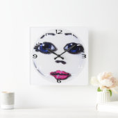 Doll Face Vierkante Klok (Huis)
