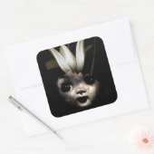 Doll flower 2013 vierkante sticker (Envelop)