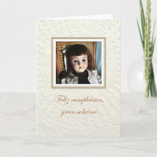 Doll Frances gran sobrina/sterrennicht Birthday Kaart