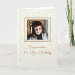Doll Frances Grandmother Birthday Kaart<br><div class="desc">This Doll Frances Grandmother Birthday Card features an antique Victorian doll named Frances,  and says, "Grandmother,  On Your Birthday" Inside,  "May it be as memorable as you are. Happy Birthday! I love you,  Grandmother.” The inside copy may be personalized.</div>